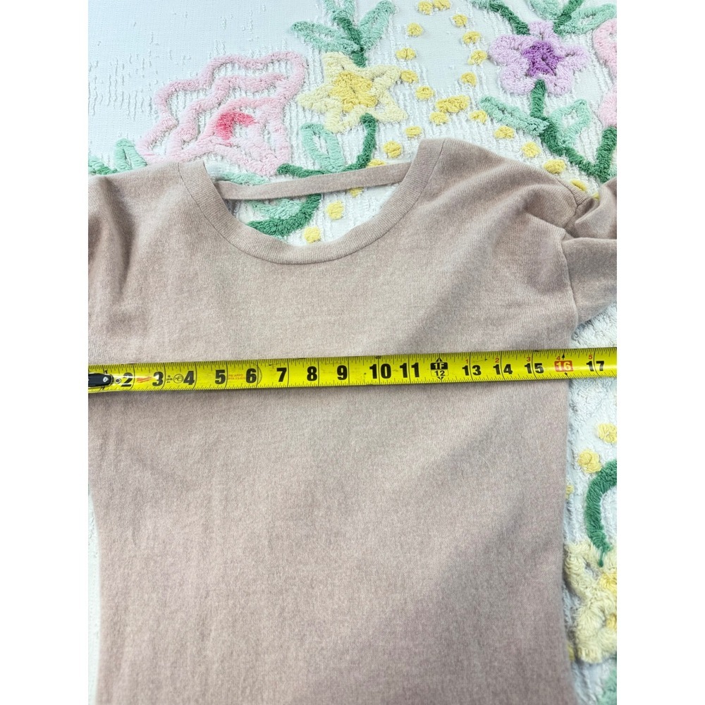 Athleta 100% Cashmere Twist Back Sweater Oatmeal Beige Womens Small RN 54023 - Picture 4 of 10